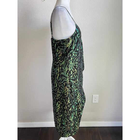 House of Harlow 1960 X Revolve Alvaro Metallic Wrap Dress Women's L Party - Picture 7 of 9